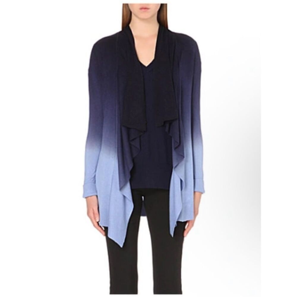 Dian Von Furstenberg Erin ombre silk cashmere blend open front cardigan S